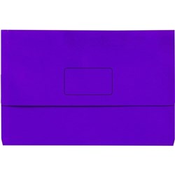 Stat Document Wallet Foolscap Manilla 30mm Gusset Purple *Deleted Item*