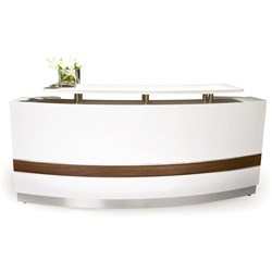 Conservatory Reception Counter 1800W x 1145D x 1150mmH Gloss White