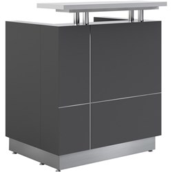 Receptionist Counter 880W x 690D x 1150mmH Metallic Grey