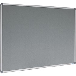 Visionchart Felt Pinboard 1500x900mm Aluminium Frame Grey