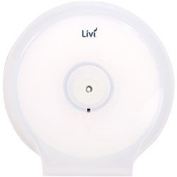 Livi Jumbo Toilet Roll Dispenser Single White