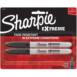 Sharpie Extreme Permanent Markers 1.0mm Fine Black Pack of 2