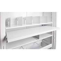 Rapidline Go Steel Tambour Accessory Pull Out File Shelf 739W x 390D x 35mmH White