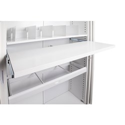 Rapidline Go Steel Tambour Accessory Pull Out File Shelf 1030W x 390D x 35mmH White