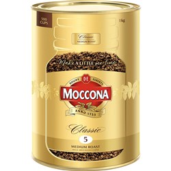 Moccona Classic Medium Roast Coffee 1Kg Can