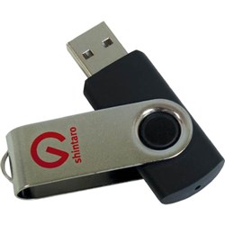 Shintaro 16GB Rotating Pocket Disk USB3.2 Black