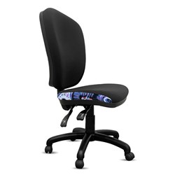 K2 Orange Dust Alice High Back Office Chair Black Pearl Fabric Seat