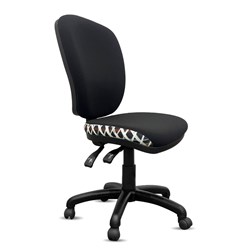 K2 Orange Dust Alice High Back Office Chair Black Cockatoo Fabric Seat