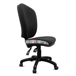K2 Orange Dust Alice High Back Office Chair Black Rock Fabric Seat