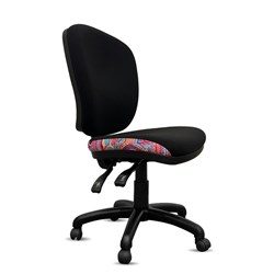 K2 Orange Dust Alice Medium Back Chair Black Opal Fabric Seat