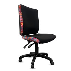 K2 Orange Dust Katherine High Back Office Chair Black Opal Fabric