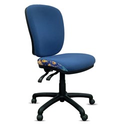 K2 Orange Dust Spectrum Alice High Back Office Chair Ocean Blue Fabric Seat