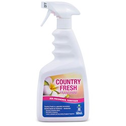 Clean Plus Country Fresh Air Freshener Alcohol Based Frangipani Fragrance 750ml