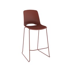 OLG Vista Rise Barstool With Rust Steel Frame Rust Padded Seat And Polypropylene Back