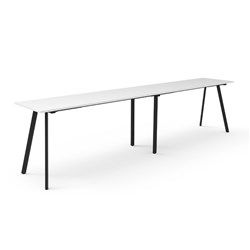Rapidline Eternity High Bar Table 4200W x 750D x 1050mmH Natural White Top Black Frame