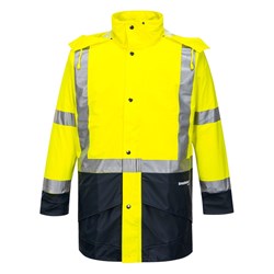 Huski Farmers Hi-Vis Contrast Jacket 4XL Yellow And Navy