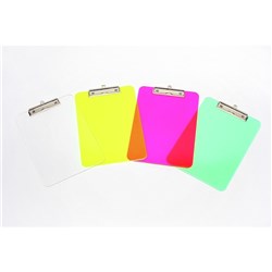 Marbig Plastic Clipboard A4 Assorted Colours