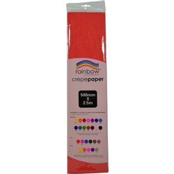 RAINBOW CREPE PAPER 500mmx2.5m Red