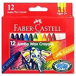 FABER-CASTELL CRAYONS Jumbo Wax Crayons Assorted Pack of 12
