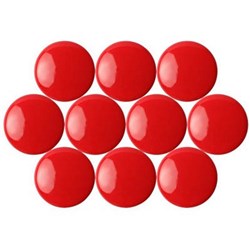 MAGNETIC BUTTONS RED PK10 20mm