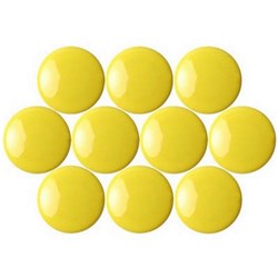 MAGNETIC BUTTONS YELLOW PK10 20mm