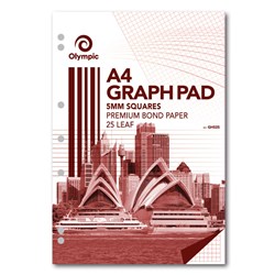 OLYMPIC GRAPH PADS A4 5mm Grid