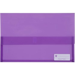 Marbig Polypick Document Wallet Foolscap 25mm Gusset Purple