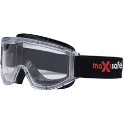 Maxisafe Maxi Goggles With Anti Fog Black Band Clear Lens