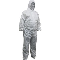 Maxisafe Disposable Coveralls Polypropylene Large White