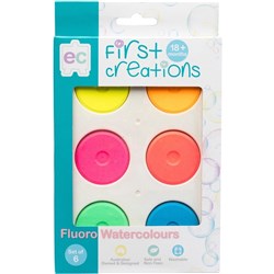 First Creations Watercolours Paint Set Fluoro Pack of 6