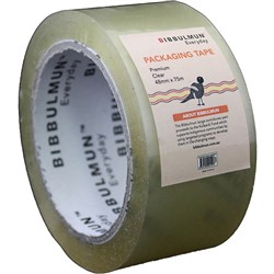 Bibbulmun Packaging Tape Premium 48mm x 75m Clear