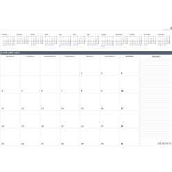 DEBDEN TABLETOP PLANNER REFILL Month to View Exec 370x530mm