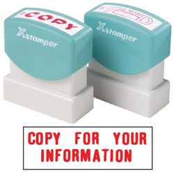 XSTAMPER -1 COLOUR -TITLES A-C 1069 Copy For Your Info Red