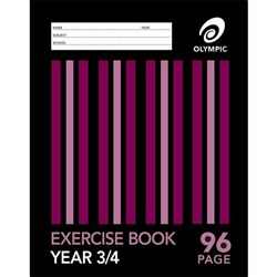 OLYMPIC EXERCISE BOOKS A4 96pg Yr3/4 QLD Ruling