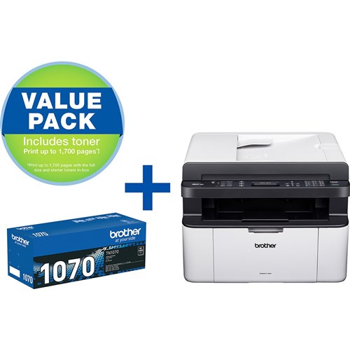 Printers - Brother MFC-1810 Mono Laser Multi-Function Printer Value Pack -  Far North Office Choice - Office Supplies, Stationery & Furniture